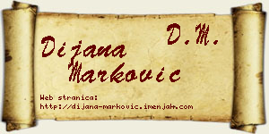 Dijana Marković vizit kartica